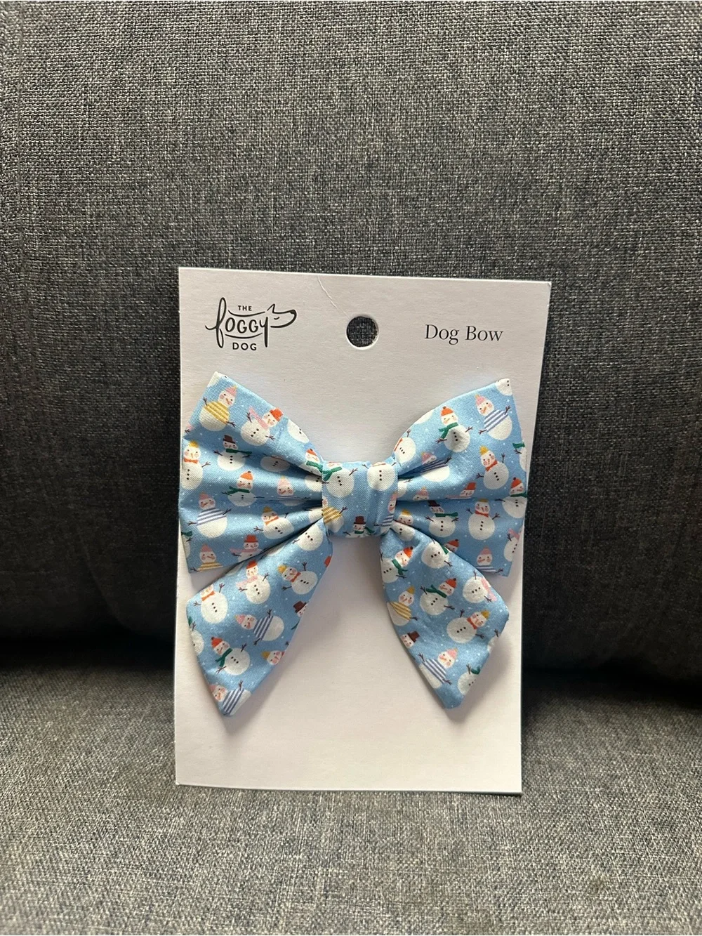 The Foggy Dog Lady Dog Bow - Snowman